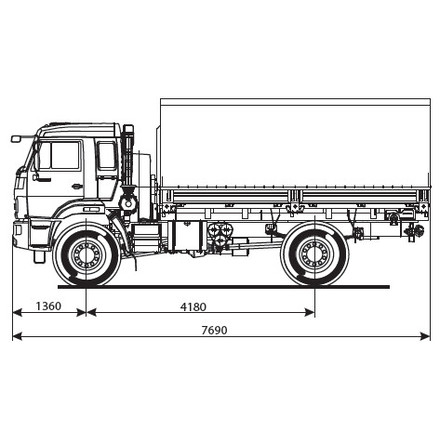 Бортовой автомобиль KAMAZ-43502-66 (D5)