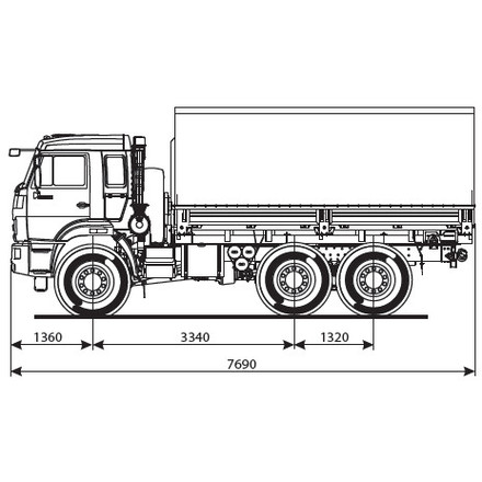 Бортовой автомобиль KAMAZ-5350-66 (D5)