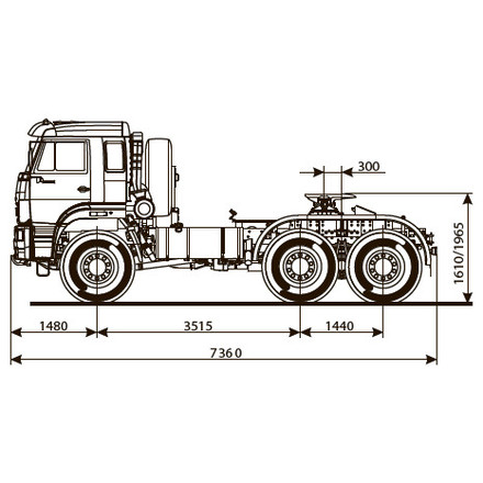 Седельный тягач KAMAZ-65221-53