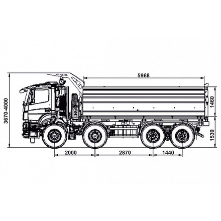 Самосвал KAMAZ-65801-68 (T5) С БОКОВОЙ РАЗГРУЗКОЙ