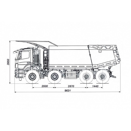 САМОСВАЛ ДЛЯ ПЕРЕВОЗКИ СКАЛЬНЫХ ПОРОД KAMAZ-65801-T5