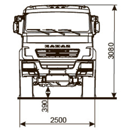 ШАССИ KAMAZ-5350-66 (D5)