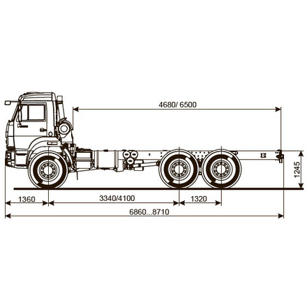 ШАССИ KAMAZ-5350-66 (D5)