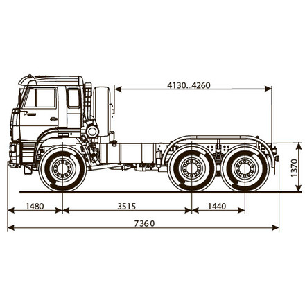 ШАССИ KAMAZ-65221-53