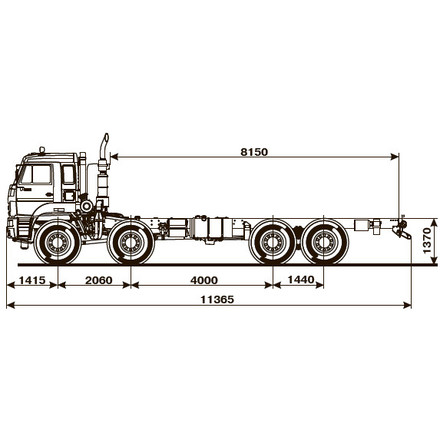 ШАССИ KAMAZ-6560-53