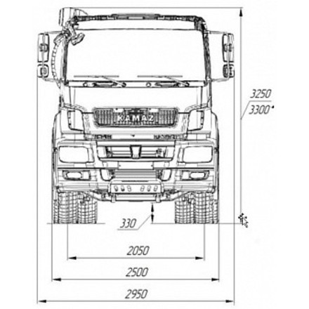 ШАССИ KAMAZ-6580-3051-68 (T5)