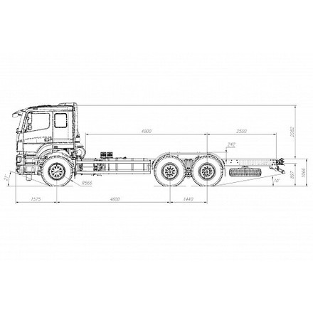 ШАССИ KAMAZ-6580-3051-68 (T5)