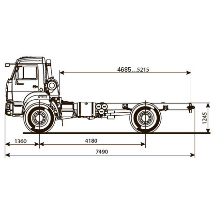 Шасси KAMAZ-43502-66 (D5)